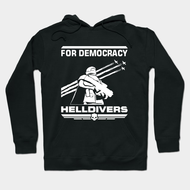 For Democracy Helldivers Hoodie by Vatar